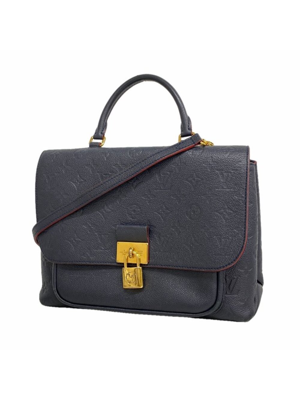 Louis Vuitton Handbag Monogram Empreinte Marignan Marine Rouge 2-Way Bag